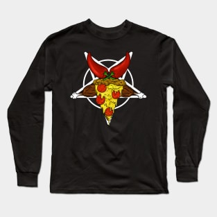 Pizzagram!! A junk food pentagram. Long Sleeve T-Shirt